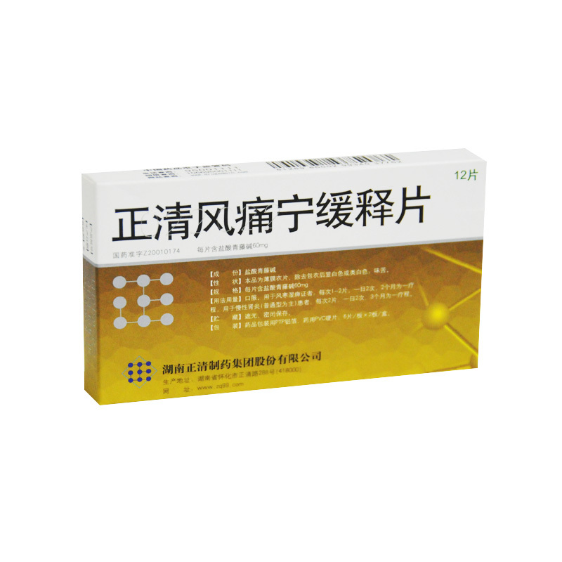 正清风痛宁缓释片